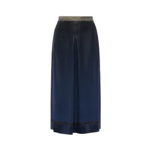 Foil-Treated Midi Skirt