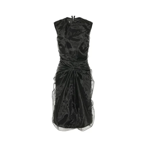 Gathered Organza Dress