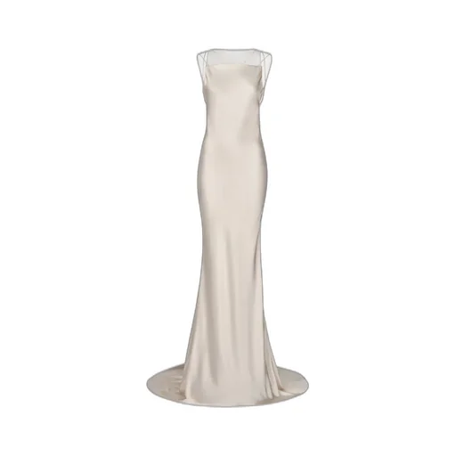 Hammered Satin Gown