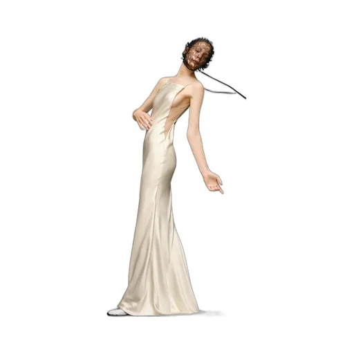 Hammered Satin Gown