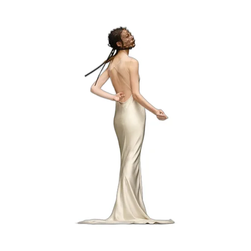 Hammered Satin Gown