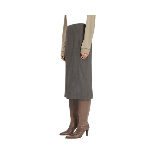 Light Tweed Midi Skirt
