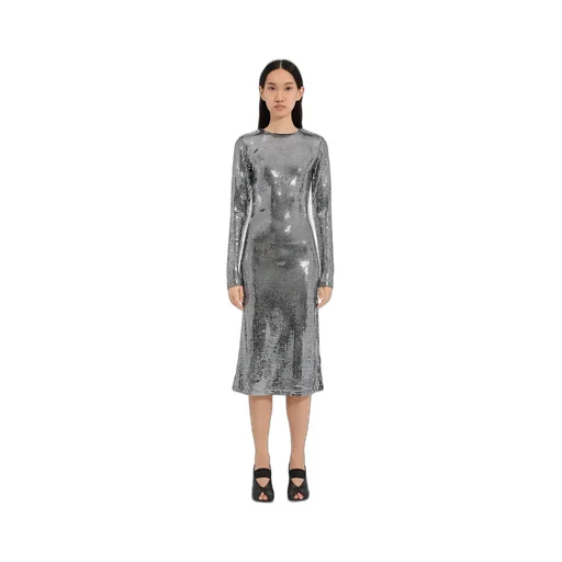 Metallic Midi Dress
