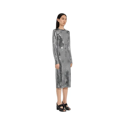 Metallic Midi Dress