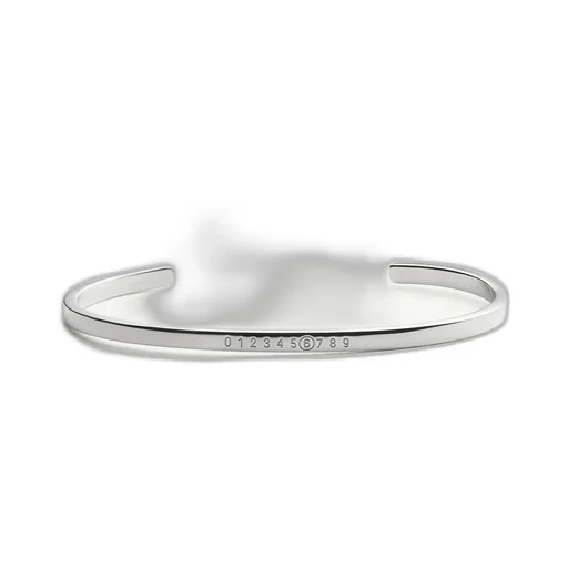 Numeric Minimal Signature Cuff Bracelet