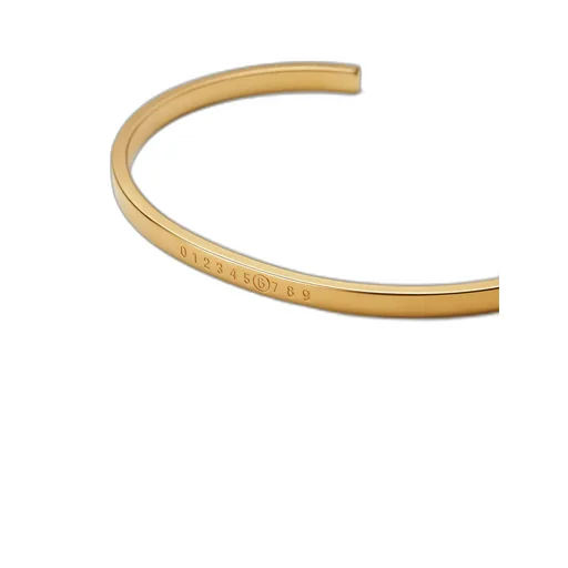 Numeric Minimal Signature Cuff Bracelet