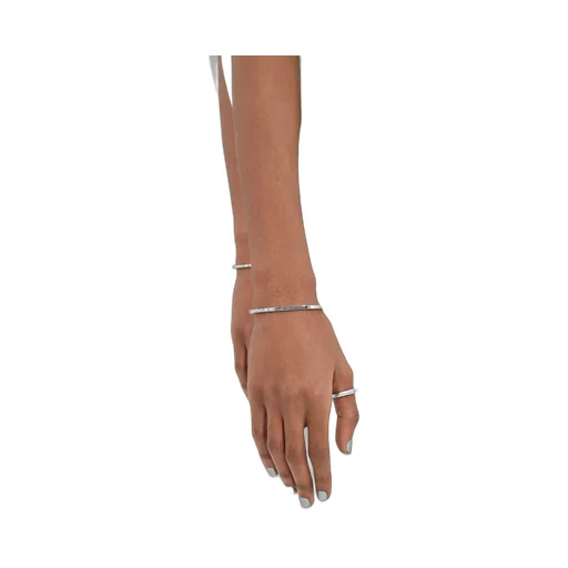 Numeric Minimal Signature Cuff Bracelet