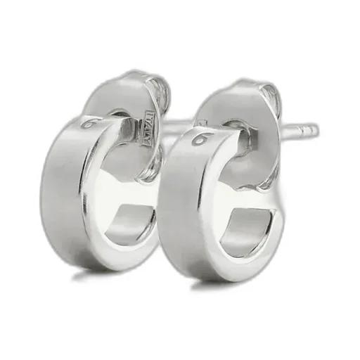 Numeric Minimal Signature Hoop Earrings