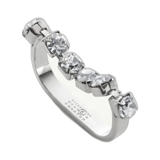 Rhinestone Two-Finger Ring