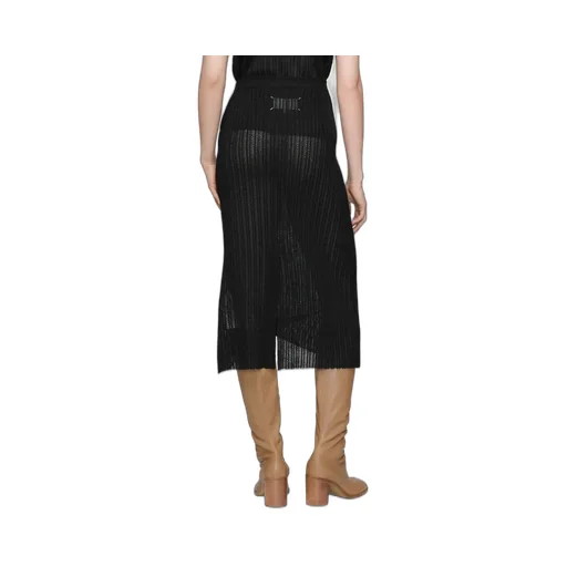 Ribbed Knit Midi Skirt