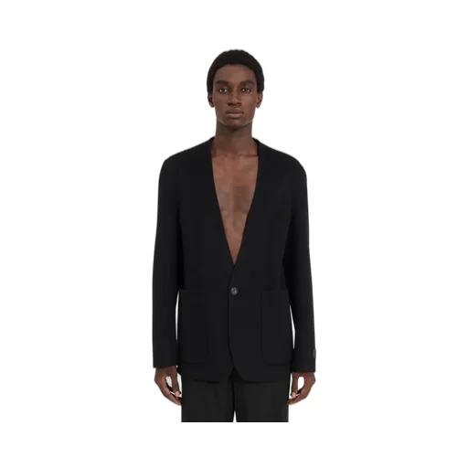 Single-Breasted Wool Jacket