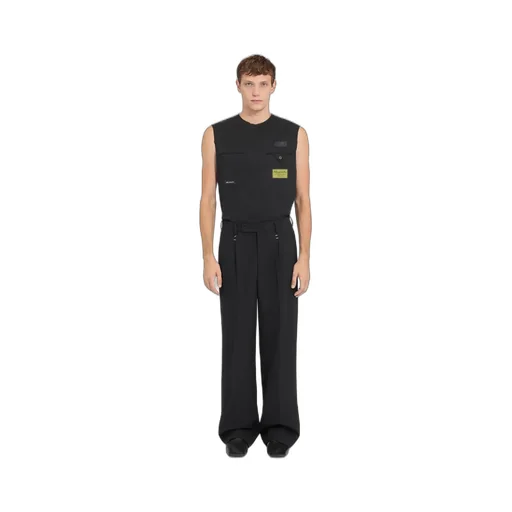 Stapled Wool Trousers