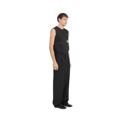 Stapled Wool Trousers