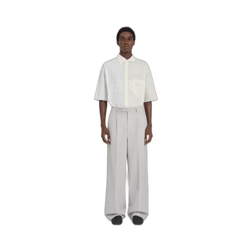 Stapled Wool Trousers