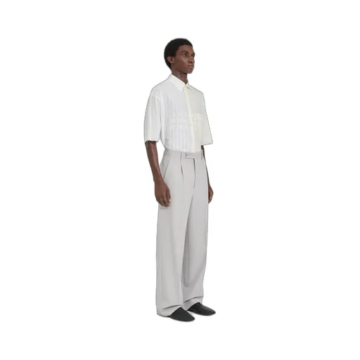Stapled Wool Trousers