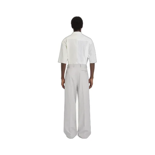 Stapled Wool Trousers