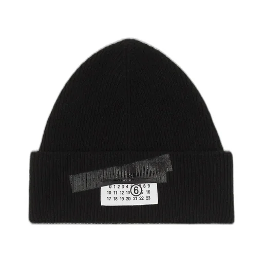 Taped Label Wool Beanie