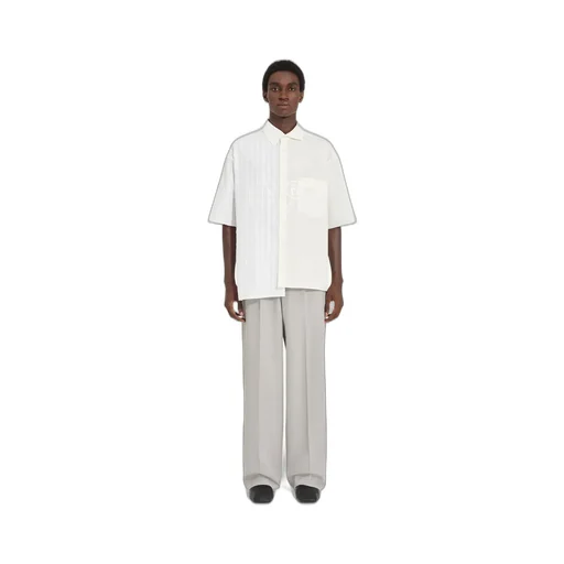 Two-Tone Cotton Poplin Shirt