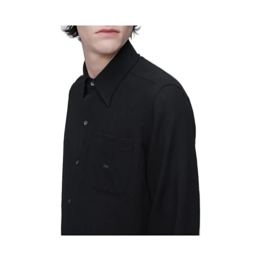 Virgin Wool Long-Sleeved Shirt