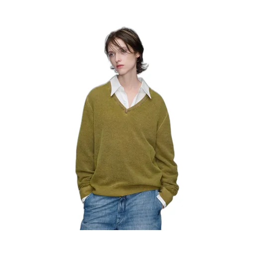 Virgin Wool V-Neck Sweater