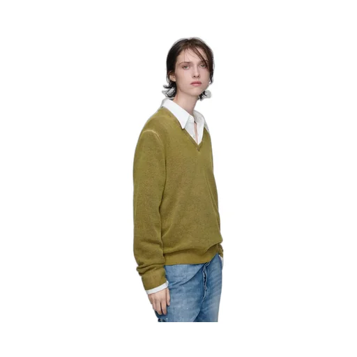 Virgin Wool V-Neck Sweater