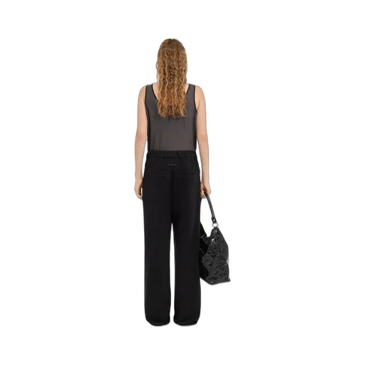 Wide-Leg Cotton Trousers