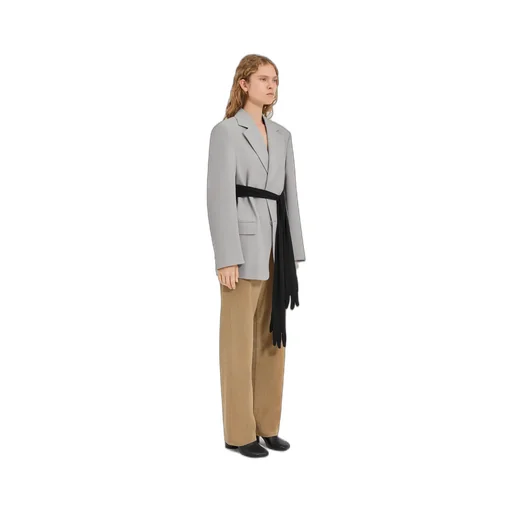 Wool-Blend Blazer With Gloves