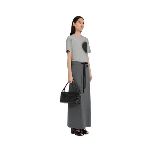 Wool-Blend Wrap Skirt