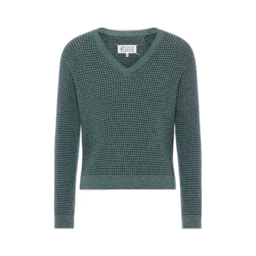Wool-Blend V-Neck Sweater