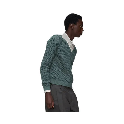Wool-Blend V-Neck Sweater