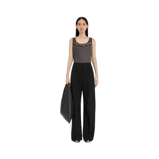 Wool Wide-Leg Trousers