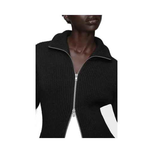 Wool Zipped Cardigan