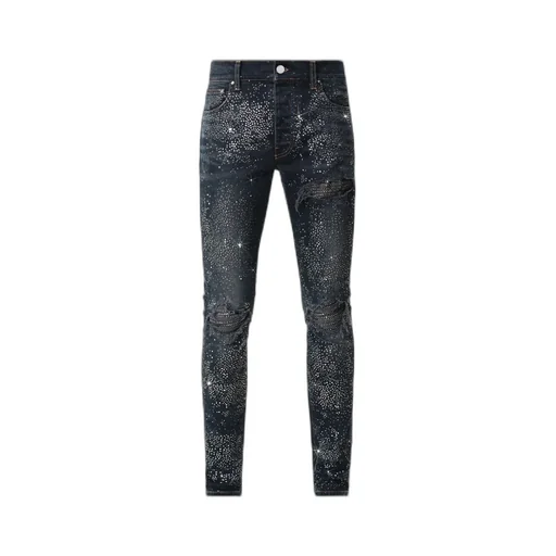 All Over Crystal Mx1 Jean - Midnight Indigo