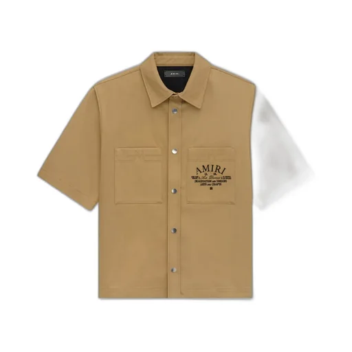 Amiri Arts District Camp Shirt - Sepia Tint
