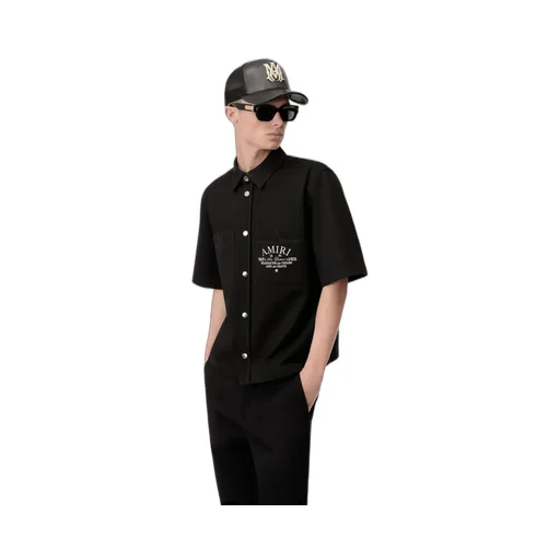 Amiri Arts District Camp Shirt - Black