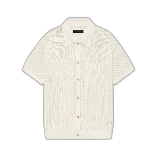 Amiri Crochet Mesh Shirt - Ivory