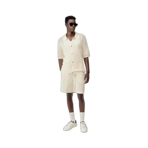 Amiri Crochet Mesh Shirt - Ivory