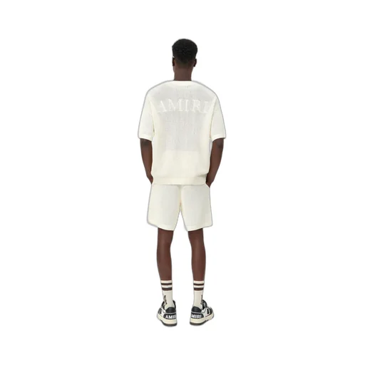Amiri Crochet Mesh Tshirt - Ivory