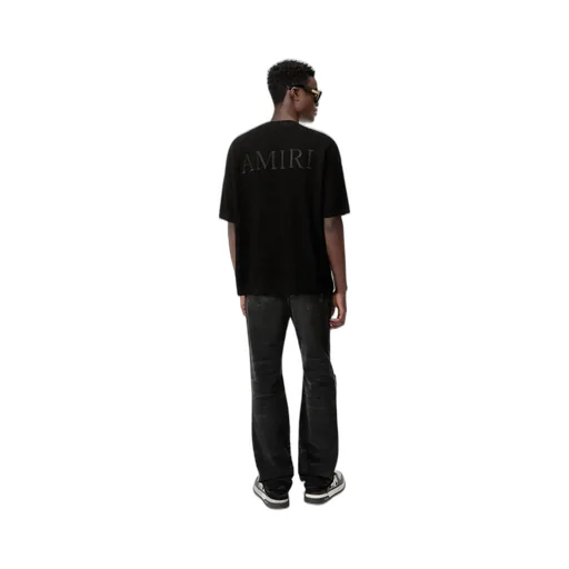 Amiri Crochet Mesh Tshirt - Black