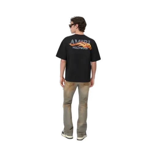 Amiri Hollywood Horse Oversized Tee - Black