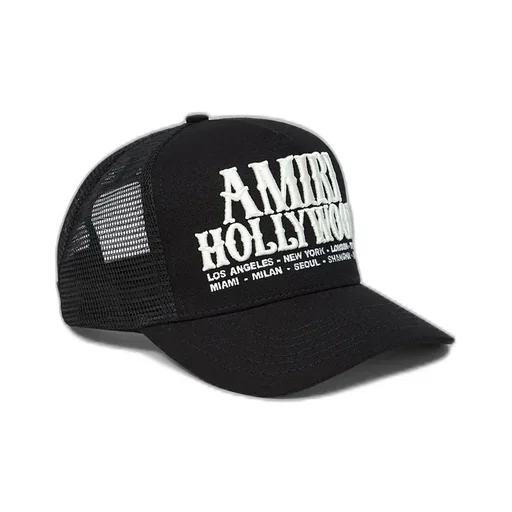 Amiri Hollywood Trucker Hat - Black