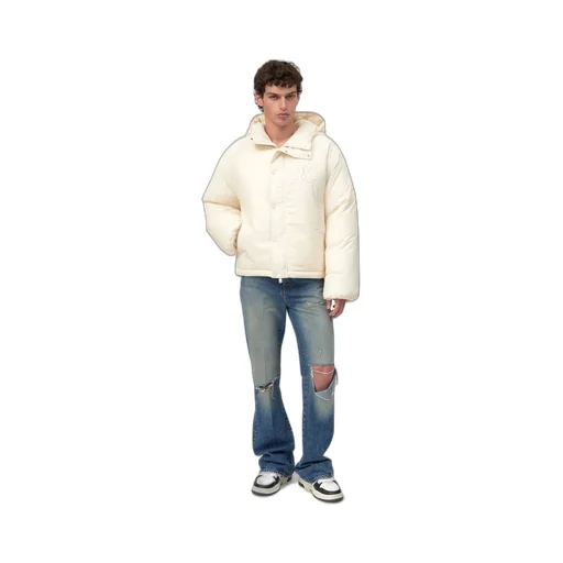 Amiri Hooded Down Jacket - Alabaster