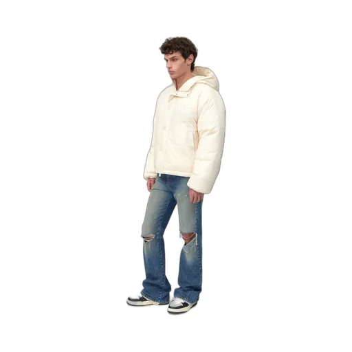 Amiri Hooded Down Jacket - Alabaster