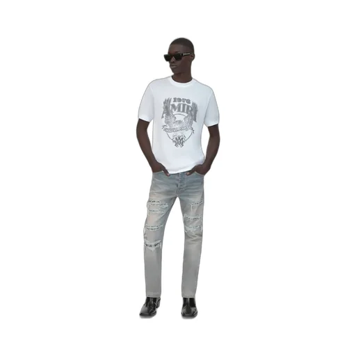 Amiri Snake Stud Slim Jean - Antique Indigo