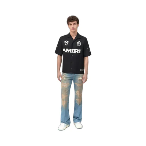 Amiri Sport Camp Shirt - Black