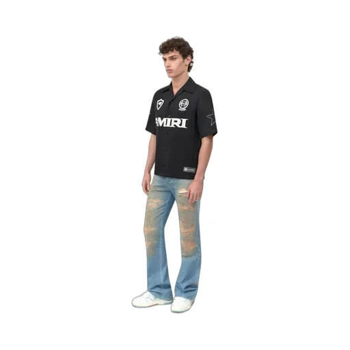 Amiri Sport Camp Shirt - Black