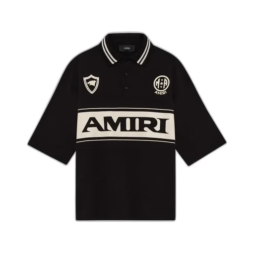 Amiri Sport Oversized Polo - Black