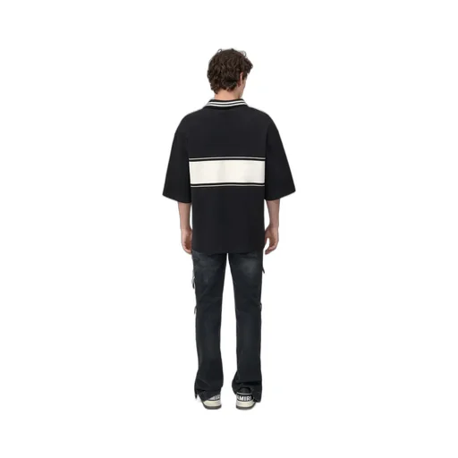 Amiri Sport Oversized Polo - Black