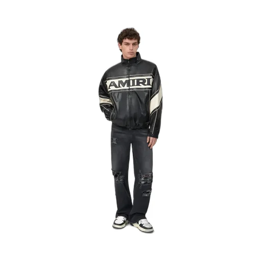 Amiri Sport Leather Jacket - Black
