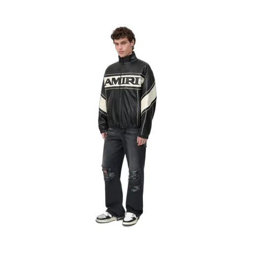 Amiri Sport Leather Jacket - Black